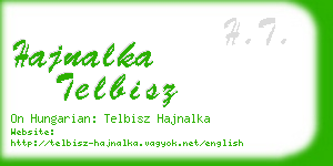 hajnalka telbisz business card